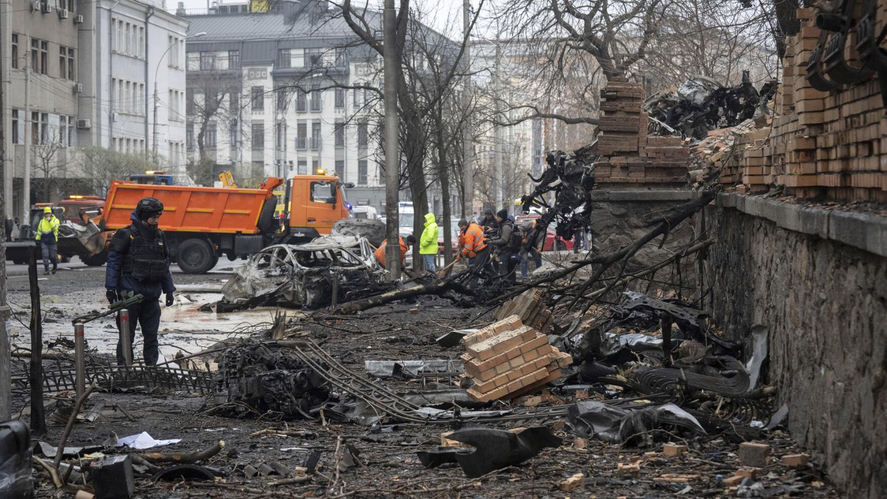 Russian missile and drone attack on Ukraine hits multiple targets, including Kyiv